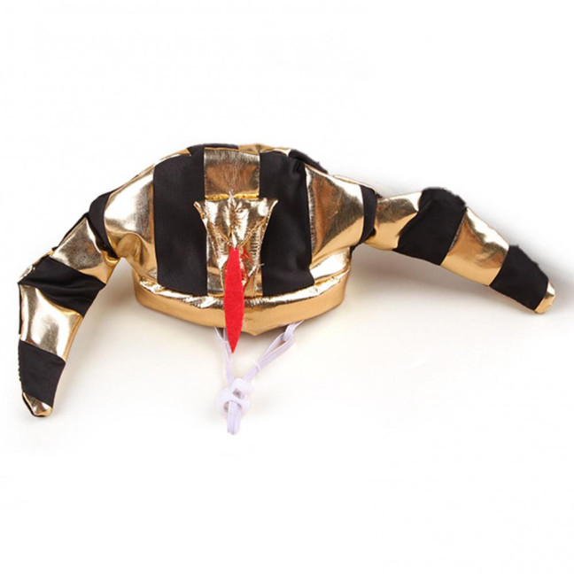 Pet Cosplay Egyptian Pharaoh Costume Set Ancient Pharaoh Hat And Adjustable Bib Set for Small And Medium Cats Dogs