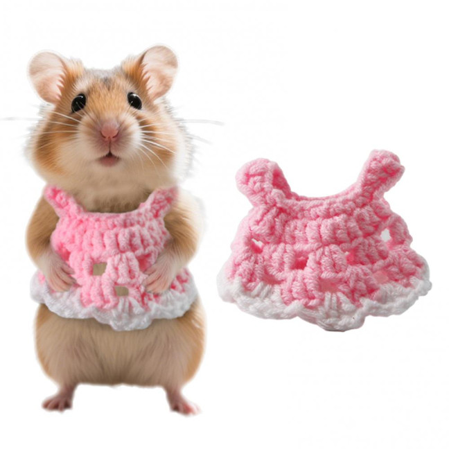 Small Pet Dress Mini Knitted Ferret Clothes Handmade Hamster Princess Skirt for Rabbit Guinea Pig Squirrels Chinchilla Small Pet Dress Mini Knitted Ferret Clothes Handmade Hamster Princess Skirt for Rabbit Guinea Pig Squirrels Chinchilla