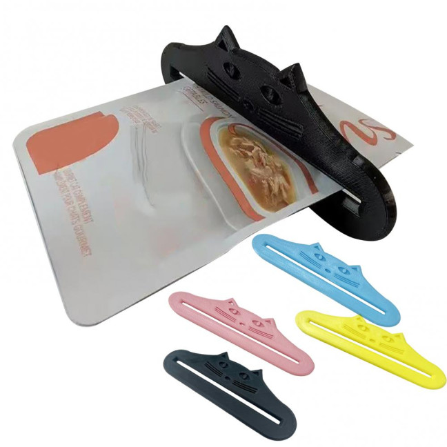 Plastic Bag Pouch Squeezer Multi-functional Cat Shaped Squeezing Tool for Lotions Sauce Pack Liquid Pet Food
