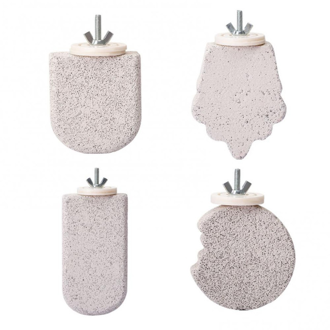 4 Pcs Birds Beak Grinding Stone Parrot Calcium Perch Chewing Toy Birds Foot Claws Trimmer Platform for Small Medium Birds Parakeet Lovebird Cockatiel Conure