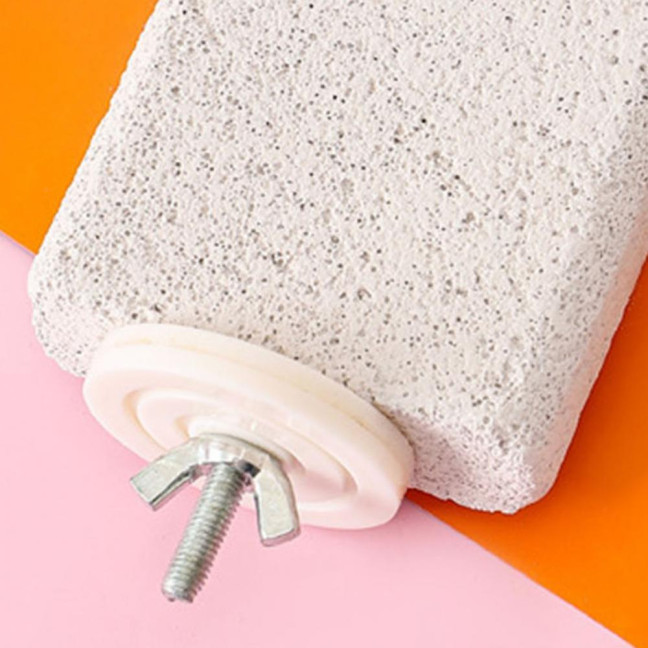 4 Pcs Birds Beak Grinding Stone Parrot Calcium Perch Chewing Toy Birds Foot Claws Trimmer Platform for Small Medium Birds Parakeet Lovebird Cockatiel Conure