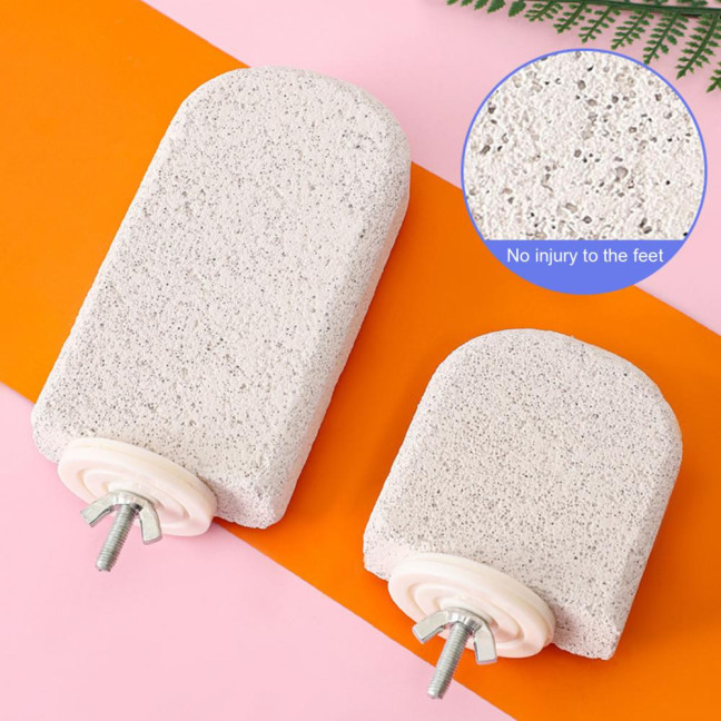 4 Pcs Birds Beak Grinding Stone Parrot Calcium Perch Chewing Toy Birds Foot Claws Trimmer Platform for Small Medium Birds Parakeet Lovebird Cockatiel Conure