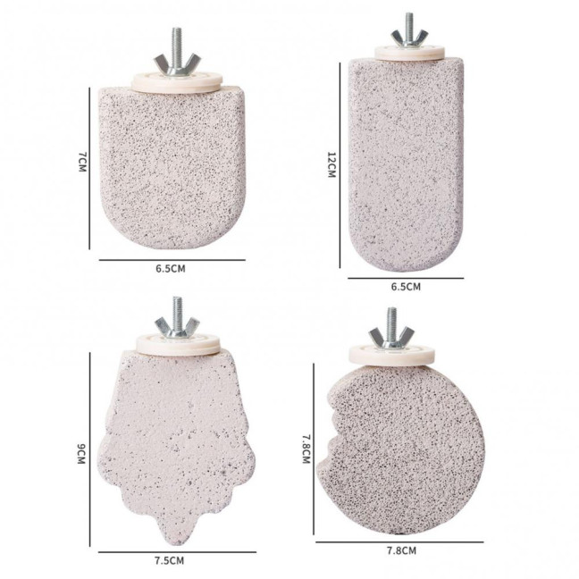 4 Pcs Birds Beak Grinding Stone Parrot Calcium Perch Chewing Toy Birds Foot Claws Trimmer Platform for Small Medium Birds Parakeet Lovebird Cockatiel Conure