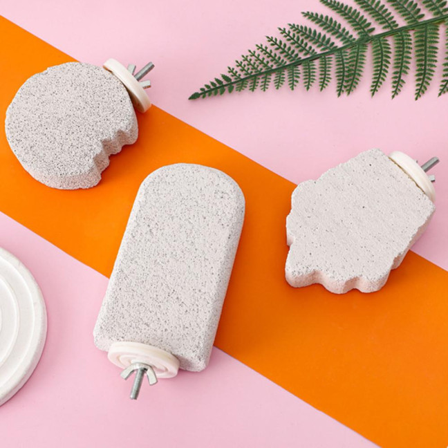 4 Pcs Birds Beak Grinding Stone Parrot Calcium Perch Chewing Toy Birds Foot Claws Trimmer Platform for Small Medium Birds Parakeet Lovebird Cockatiel Conure