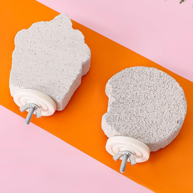 4 Pcs Birds Beak Grinding Stone Parrot Calcium Perch Chewing Toy Birds Foot Claws Trimmer Platform for Small Medium Birds Parakeet Lovebird Cockatiel Conure