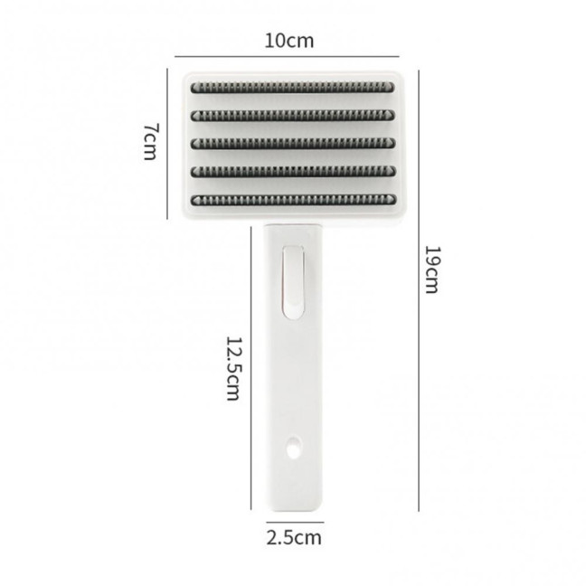 Pet Comb Ergonomic Design Comfortable Grip Steam Cat Brush with Stainless Steel Teeth Anti-scratch Cat Grooming Tool