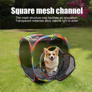 Cat Cube Tent Outdoor Pet Play Mesh Cubic Folding Pop Open Cat Playpen Ventilated Pet Playhouse for Puppy Kitten Bunny