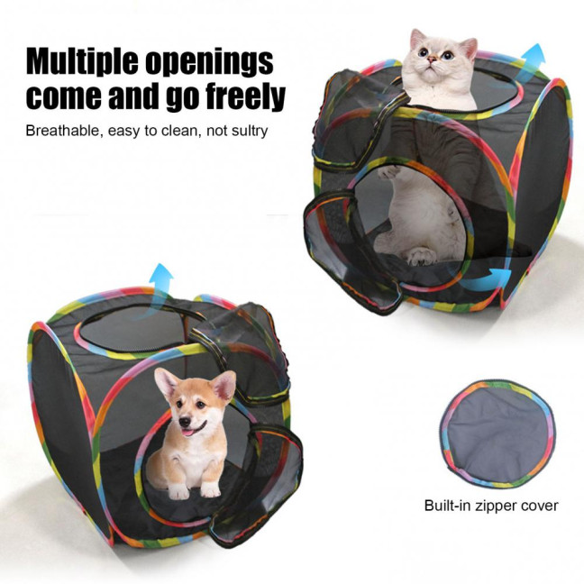 Cat Cube Tent Outdoor Pet Play Mesh Cubic Folding Pop Open Cat Playpen Ventilated Pet Playhouse for Puppy Kitten Bunny Cat Cube Tent Outdoor Pet Play Mesh Cubic Folding Pop Open Cat Playpen Ventilated Pet Playhouse for Puppy Kitten Bunny