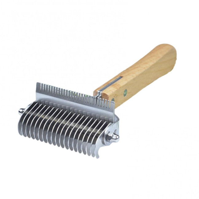 3 in 1 Dematting Deshedding Pet Comb Dogs Cats Pet Knot Comb with Safe Bottom Hair Rake Pet Grooming Tool