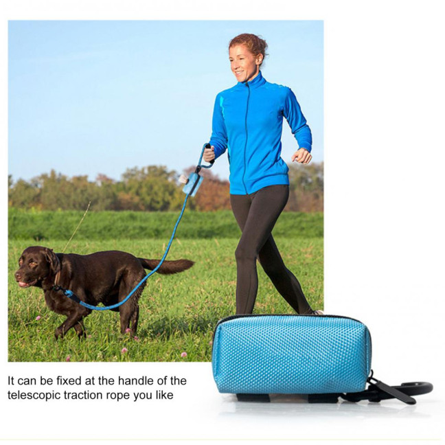 Dog Poop Bag Holder Leak Proof Waste Bag Dispenser Hygienic Pet Poop Pickup Bag Holder with Carabiner Clip for Lead Leash