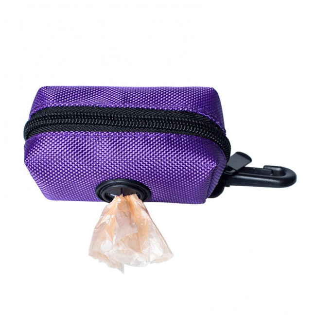 Dog Poop Bag Holder Leak Proof Waste Bag Dispenser Hygienic Pet Poop Pickup Bag Holder with Carabiner Clip for Lead Leash