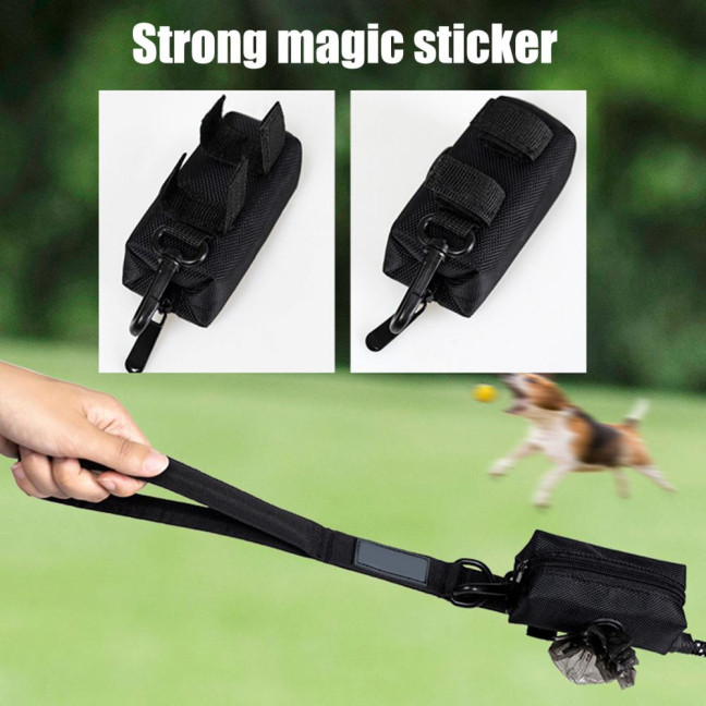 Dog Poop Bag Holder Leak Proof Waste Bag Dispenser Hygienic Pet Poop Pickup Bag Holder with Carabiner Clip for Lead Leash
