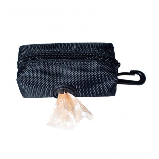 Dog Poop Bag Holder Leak Proof Waste Bag Dispenser Hygienic Pet Poop Pickup Bag Holder with Carabiner Clip for Lead Leash