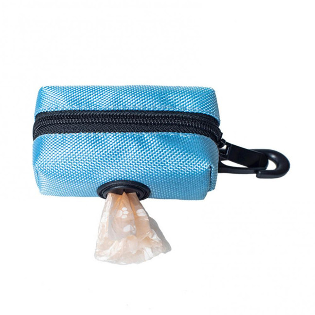 Dog Poop Bag Holder Leak Proof Waste Bag Dispenser Hygienic Pet Poop Pickup Bag Holder with Carabiner Clip for Lead Leash