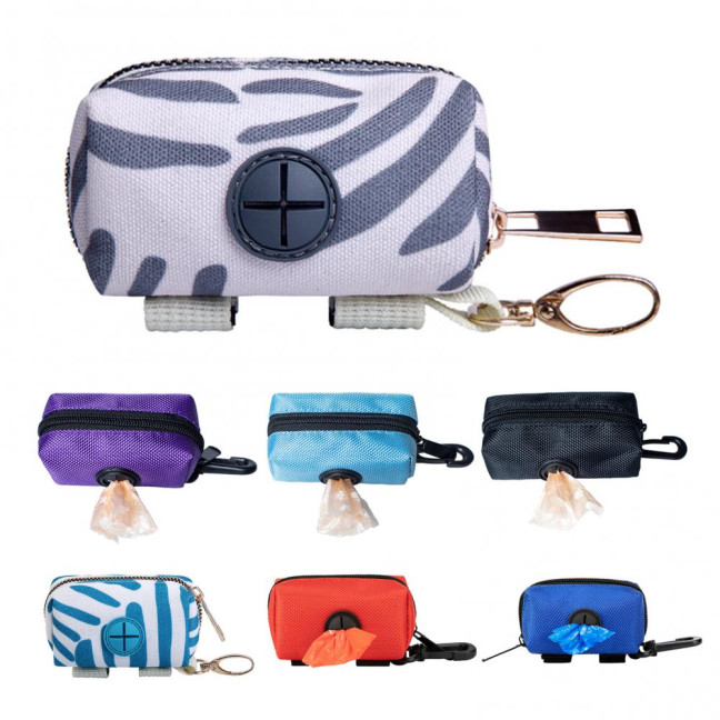 Dog Poop Bag Holder Leak Proof Waste Bag Dispenser Hygienic Pet Poop Pickup Bag Holder with Carabiner Clip for Lead Leash