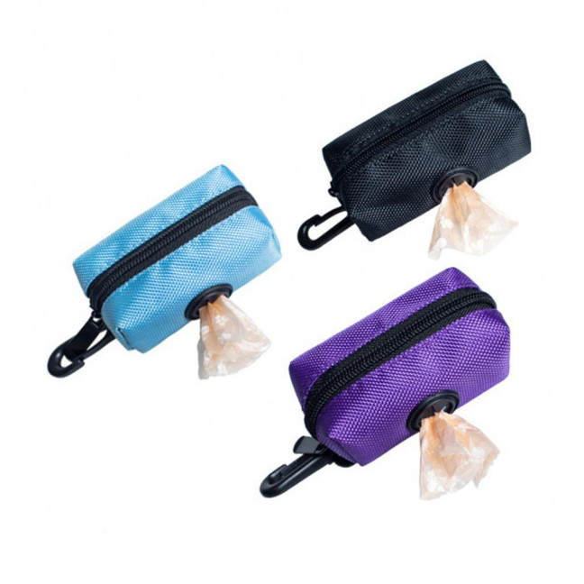 Dog Poop Bag Holder Leak Proof Waste Bag Dispenser Hygienic Pet Poop Pickup Bag Holder with Carabiner Clip for Lead Leash