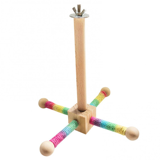 Spinning Birds Stand Perch Toy 360-degree Rotating Wooden Interactive Parrot Exercise Wheel Perch Toy Cage Accessory for Parakeets Budgies Lovebirds Finch Conures Spinning Birds Stand Perch Toy 360-degree Rotating Wooden Interactive Parrot Exercise Wheel Perch Toy Cage Accessory for Parakeets Budgies Lovebirds Finch Conures