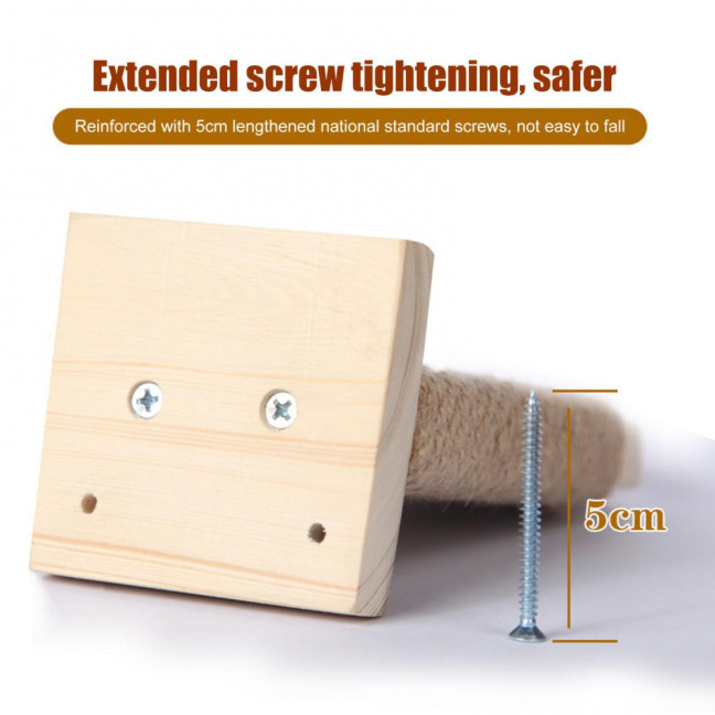 Cat Climbing Steps for Crate Cage Sisal Hemp Covered Pet Scratching Step Cat Perch Furniture Cage Shelf Ladder with Install Screws for Kittens Adult Cats 