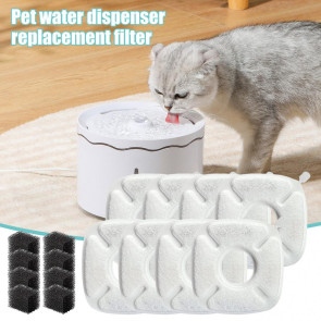Cat Water Fountain Replacement Filter 3 Layer Filtration System with Sponges for 67oz 95oz 135oz Automatic Cat Water Dispenser