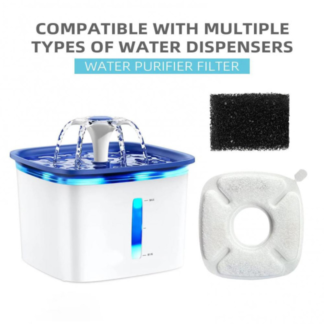 Cat Water Fountain Replacement Filter 3 Layer Filtration System with Sponges for 67oz 95oz 135oz Automatic Cat Water Dispenser Cat Water Fountain Replacement Filter 3 Layer Filtration System with Sponges for 67oz 95oz 135oz Automatic Cat Water Dispenser