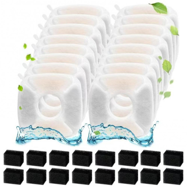 Cat Water Fountain Replacement Filter 3 Layer Filtration System with Sponges for 67oz 95oz 135oz Automatic Cat Water Dispenser Cat Water Fountain Replacement Filter 3 Layer Filtration System with Sponges for 67oz 95oz 135oz Automatic Cat Water Dispenser