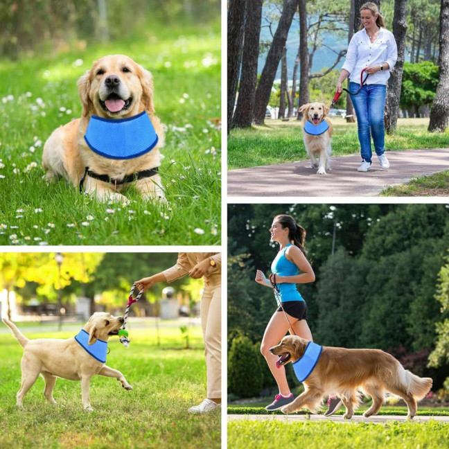 2 Pcs Dog Cooling Bandana Summer Outdoor Neck Wrap Ice Scarf Adjustable Dog Cooling Collar for Small Medium Large Breeds 2 Pcs Dog Cooling Bandana Summer Outdoor Neck Wrap Ice Scarf Adjustable Dog Cooling Collar for Small Medium Large Breeds