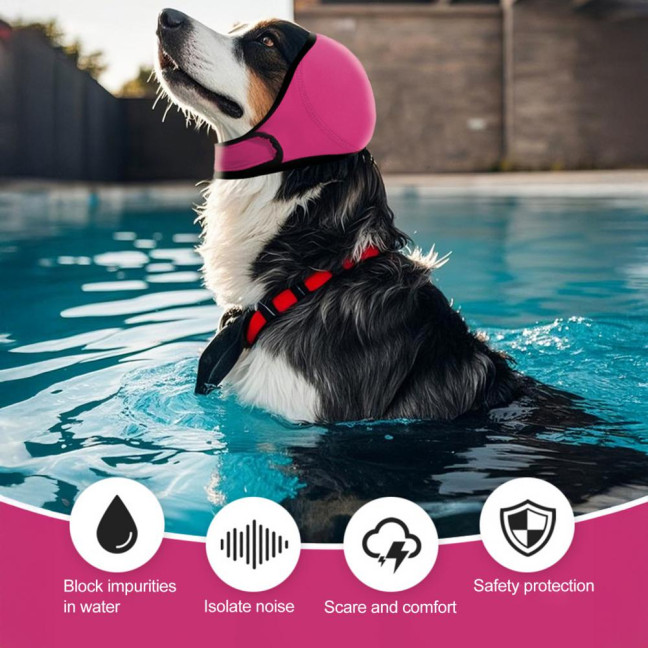 Dog Ear Muffs No Shake Ear Wrap Elastic Waterproof Ear Protector for Hematoma Bathing Drying Swim Noise Anxiety Relief Dog Ear Muffs No Shake Ear Wrap Elastic Waterproof Ear Protector for Hematoma Bathing Drying Swim Noise Anxiety Relief