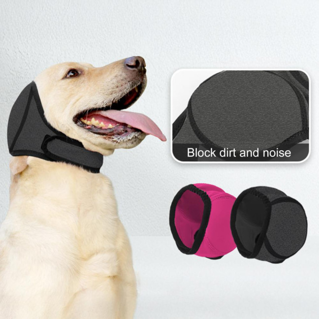 Dog Ear Muffs No Shake Ear Wrap Elastic Waterproof Ear Protector for Hematoma Bathing Drying Swim Noise Anxiety Relief Dog Ear Muffs No Shake Ear Wrap Elastic Waterproof Ear Protector for Hematoma Bathing Drying Swim Noise Anxiety Relief
