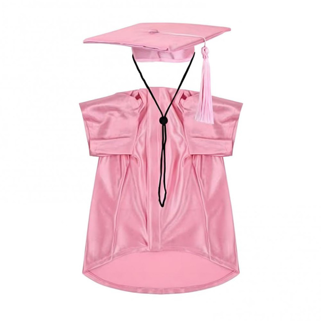 2025 Dog Graduation Costume Set Pet Graduation Cap with Tassel And Washable Gown Set for Dogs Cats Holiday Halloween Party Accessory