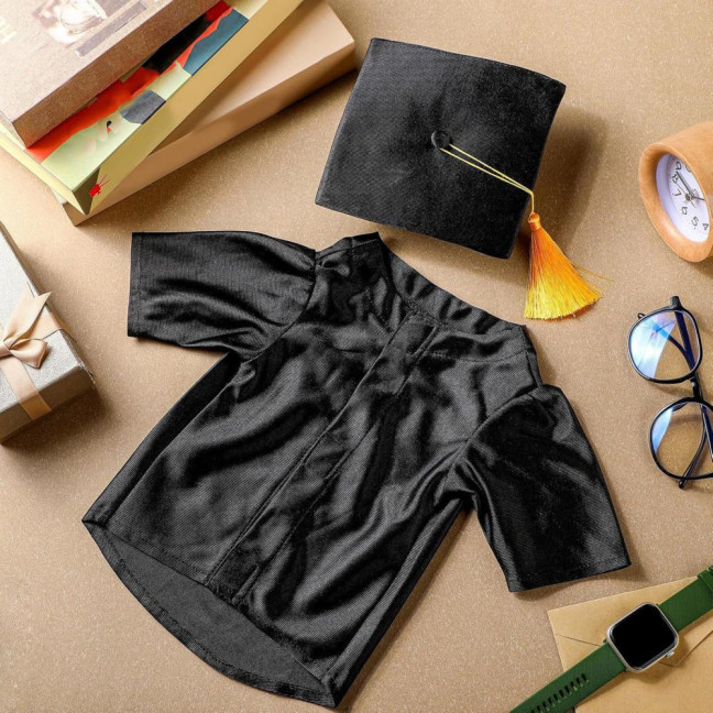 2025 Dog Graduation Costume Set Pet Graduation Cap with Tassel And Washable Gown Set for Dogs Cats Holiday Halloween Party Accessory