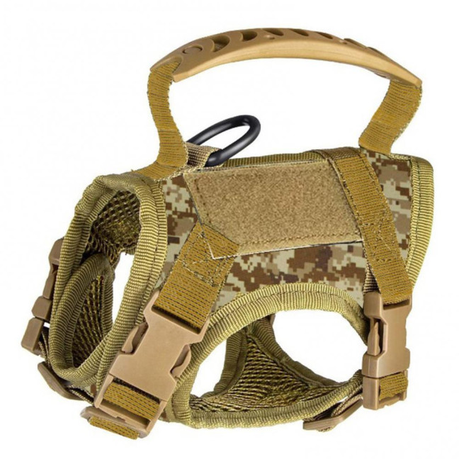 Tactical Cat Harness for Outdoor Walking Adjustable Escape Proof Pet Vest Breathable Cat Chest Strap with Handle for Small Large Cats
