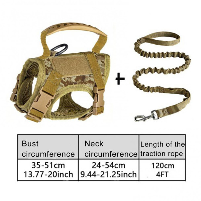 Tactical Cat Harness for Outdoor Walking Adjustable Escape Proof Pet Vest Breathable Cat Chest Strap with Handle for Small Large Cats