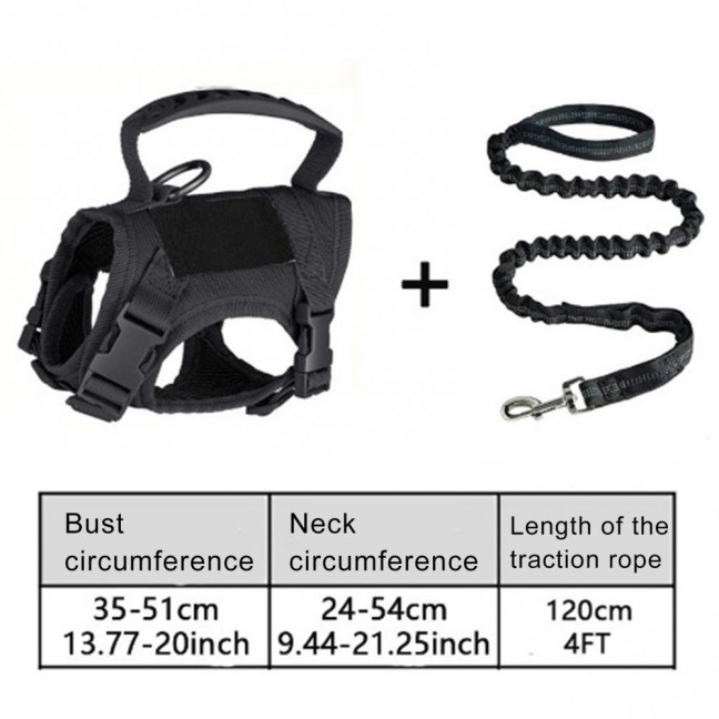 Tactical Cat Harness for Outdoor Walking Adjustable Escape Proof Pet Vest Breathable Cat Chest Strap with Handle for Small Large Cats