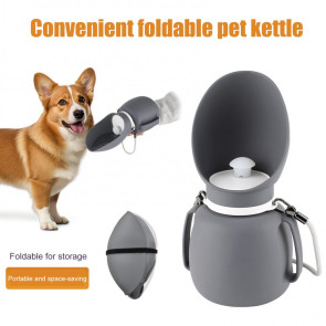 800ml Portable Dog Water Bottle Leak Proof Silicone Puppy Water Dispenser Foldable Travel Dog Water Bowl for Outdoor Walking Hiking 