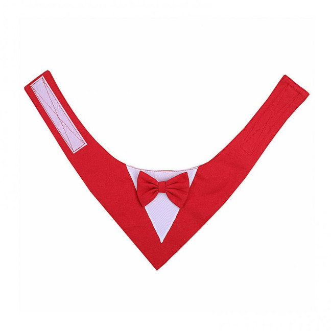 Dog Tuxedo Bandana Formal Wedding Outfit with Bowtie Pet Triangle Bibs Scarf Adjustable Pet Collar for Small Medium Dogs Cats Dog Tuxedo Bandana Formal Wedding Outfit with Bowtie Pet Triangle Bibs Scarf Adjustable Pet Collar for Small Medium Dogs Cats
