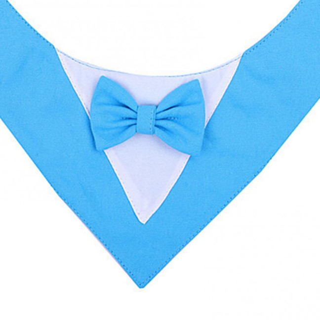 Dog Tuxedo Bandana Formal Wedding Outfit with Bowtie Pet Triangle Bibs Scarf Adjustable Pet Collar for Small Medium Dogs Cats Dog Tuxedo Bandana Formal Wedding Outfit with Bowtie Pet Triangle Bibs Scarf Adjustable Pet Collar for Small Medium Dogs Cats