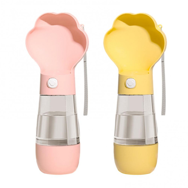 400ml Dog Water Bottle with Food Container Portable Travel Puppy Water Bowl Leak Proof Dog Water Dispenser for Outdoor Walking Hiking