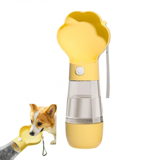 400ml Dog Water Bottle with Food Container Portable Travel Puppy Water Bowl Leak Proof Dog Water Dispenser for Outdoor Walking Hiking