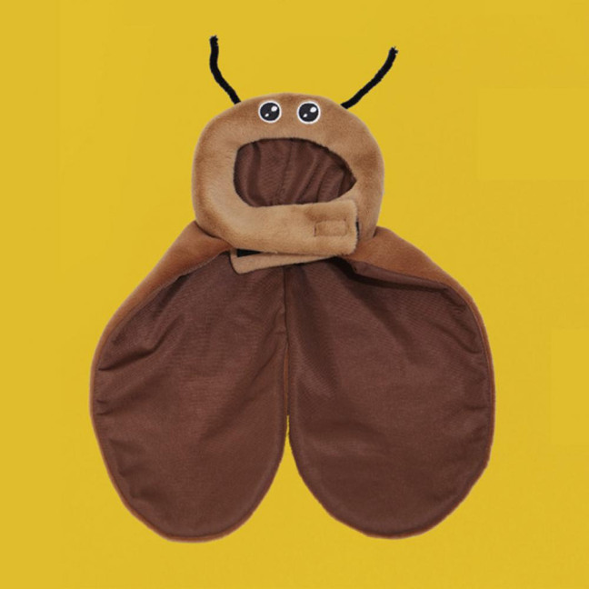 Cat Cockroach Cape Warm Velvet Cockroach Apparel with Antennae Pet Cosplay Accessory for Small And Medium Pets 