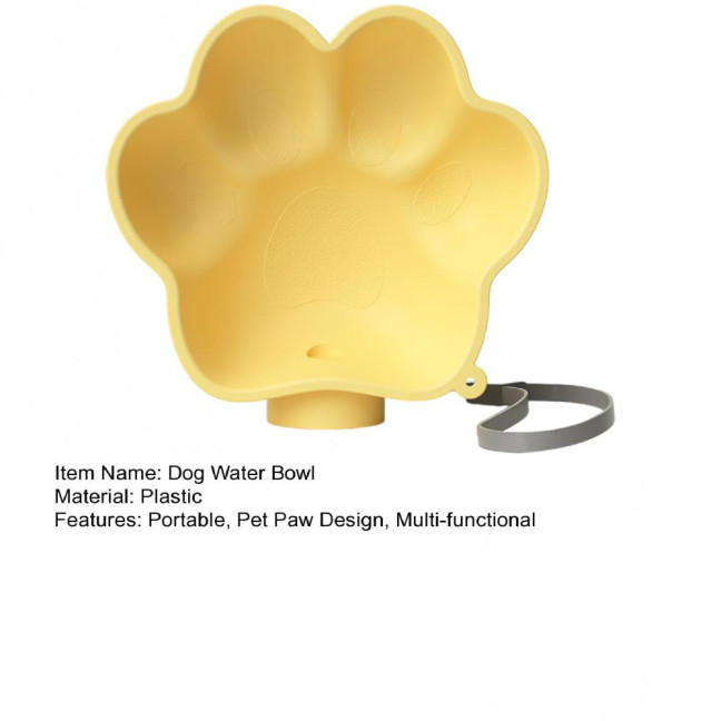 Dog Water Bowl Pet Paw Design Plastic Drinking Dispenser Attach to Water Bottles for Outdoor Travel Hiking Accessory Dog Water Bowl Pet Paw Design Plastic Drinking Dispenser Attach to Water Bottles for Outdoor Travel Hiking Accessory