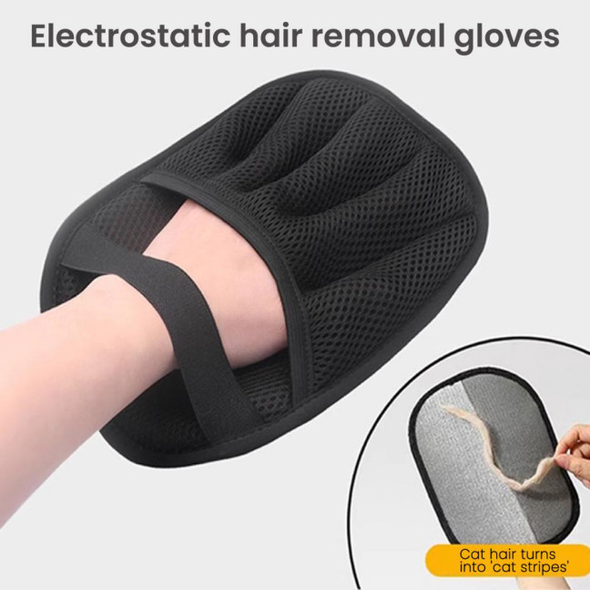 Electrostatic Pet Hair Removal Glove for Couch Bed Car Seat Reusable Hair Remover Mitt for Washing Deshedding Double Sided Grooming Glove for Cats Dogs Electrostatic Pet Hair Removal Glove for Couch Bed Car Seat Reusable Hair Remover Mitt for Washing Deshedding Double Sided Grooming Glove for Cats Dogs