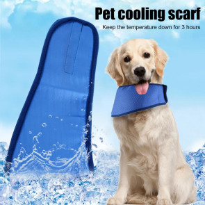 Dog Cooling Collar Summer Breathable Pet Cooling Bandana Adjustable Instant Cooling Ice Scarf Anti-Sunstroke Dog Neckerchief for Small Large Dogs