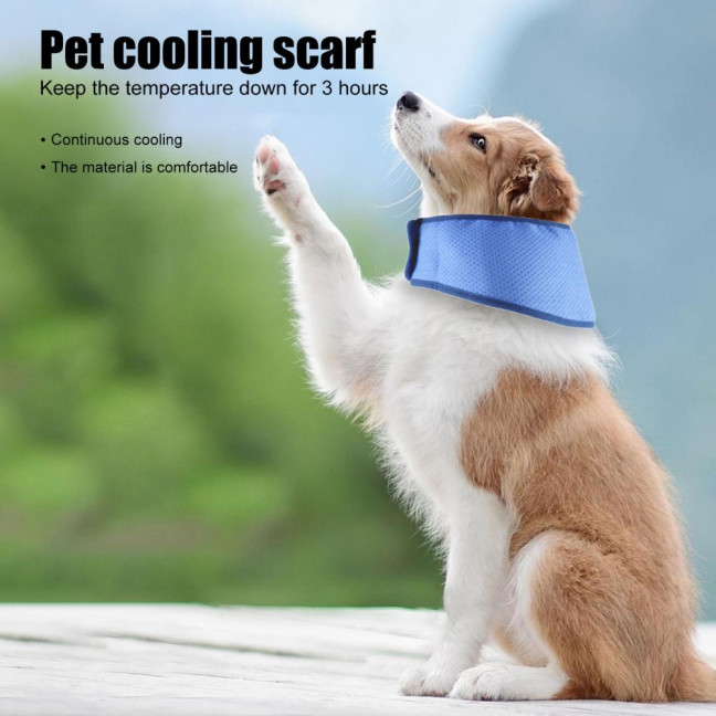 Dog Cooling Collar Summer Breathable Pet Cooling Bandana Adjustable Instant Cooling Ice Scarf Anti-Sunstroke Dog Neckerchief for Small Large Dogs Dog Cooling Collar Summer Breathable Pet Cooling Bandana Adjustable Instant Cooling Ice Scarf Anti-Sunstroke Dog Neckerchief for Small Large Dogs