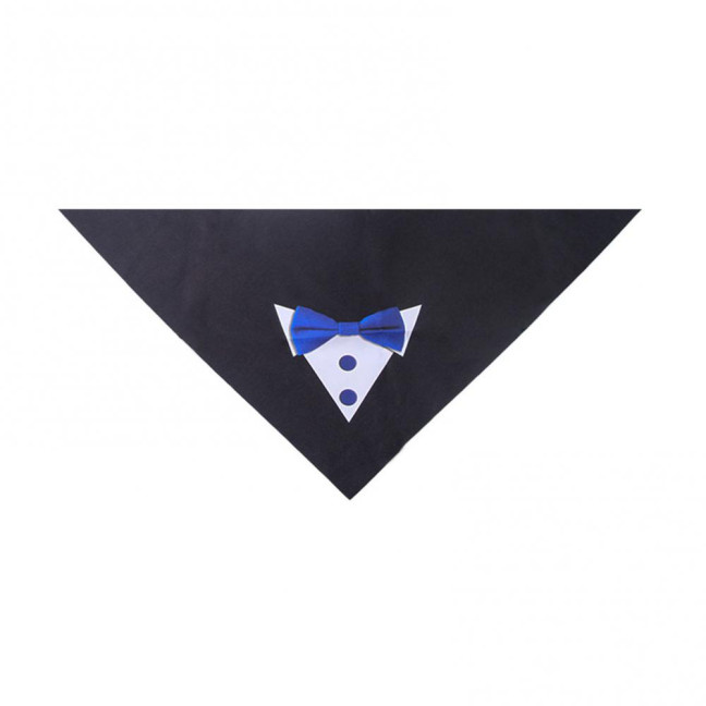 Dog Tuxedo Collar with Bow Tie Adjustable Pet Tux Suit Bandana Formal Dog Wedding Party Attire for Birthday Party Dress-up Accessory
