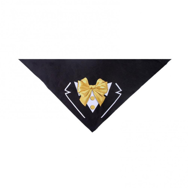 Dog Tuxedo Collar with Bow Tie Adjustable Pet Tux Suit Bandana Formal Dog Wedding Party Attire for Birthday Party Dress-up Accessory