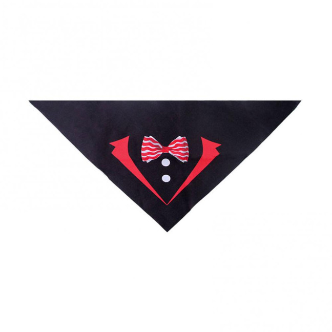 Dog Tuxedo Collar with Bow Tie Adjustable Pet Tux Suit Bandana Formal Dog Wedding Party Attire for Birthday Party Dress-up Accessory