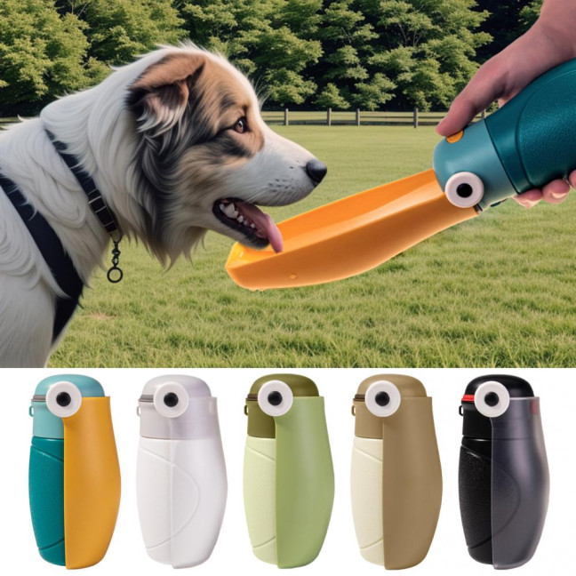 Portable Dog Water Bottle Leak Proof Foldable Pet Water Dispenser with Bowl Outdoor Travel Drink Cup for Hiking Walking