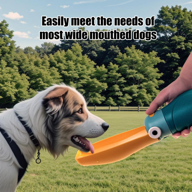 Portable Dog Water Bottle Leak Proof Foldable Pet Water Dispenser with Bowl Outdoor Travel Drink Cup for Hiking Walking
