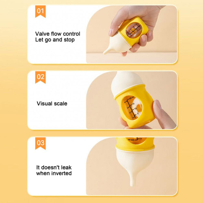 20/80ml Kitten Milk Bottle Pet Feeder Bottle Anti-Choking Dog Cat Milk Feeding Bottle for Nursing Newborn Kittens Puppies Small Animals