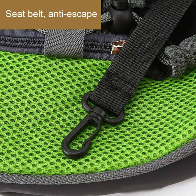 Pet Carrier Backpack Large Capacity Zipper Closure Hands-Free Mesh Sling Bag Breathable Design Mesh Cloth Crossbody Shoulder Bag